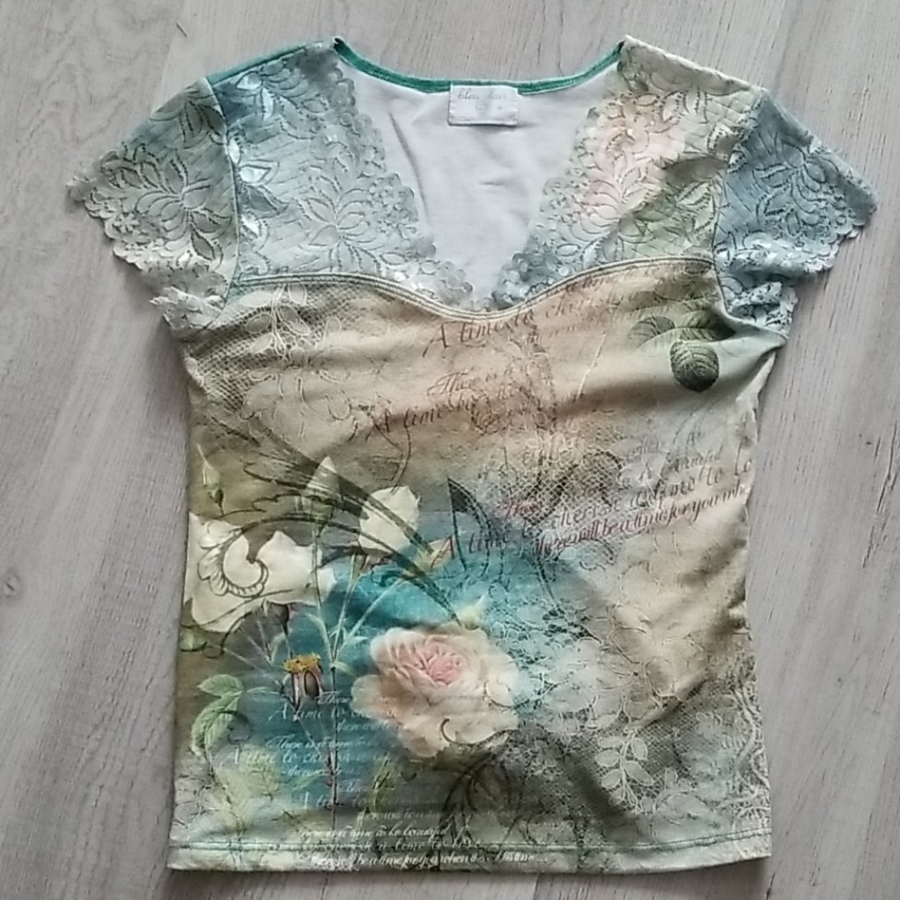 Light Blue V-neck Shirt